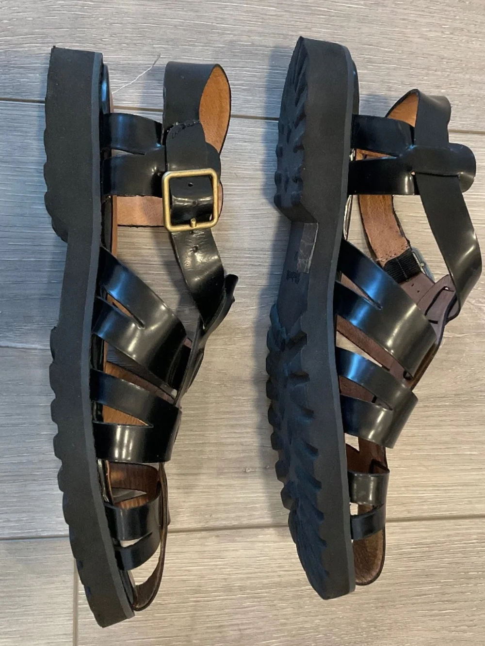 MADEWELL The Cari Fisherman Sandal in Black Size 9.5